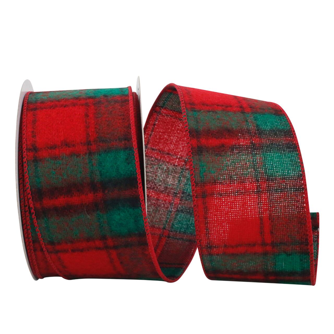 JAM Paper 2.5" x 10yd. Flannel Wired Duff Plaid Ribbon